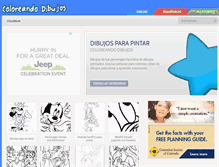 Tablet Screenshot of coloreandodibujos.com